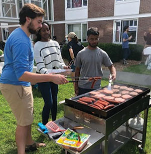 A cookout was one of many events hosted by Christian Union at Dartmouth during its Freshman Welcoming Campaign.