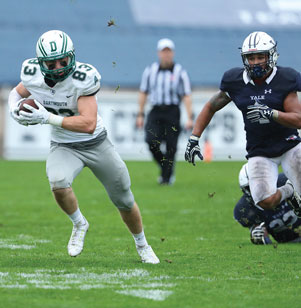 Dartmouth football players Brandon Hester, Andrew Hunnicutt, and Nathan Nunez are sharing a game plan for life with teammates via Christian Union’s ministry. The three upperclassmen are encouraging Big Green players to attend weekly Bible courses and receive Christian leadership development training.