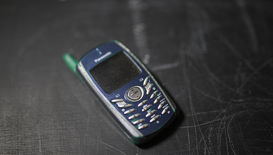 Minsk, Belarus - November 22, 2019: Panasonic G51small mobile phone debuted in the 4th quarter of 2003