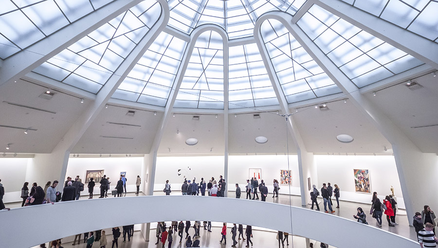 New York City, United States - May 13, 2017: Interior of The Guggenheim Museum.