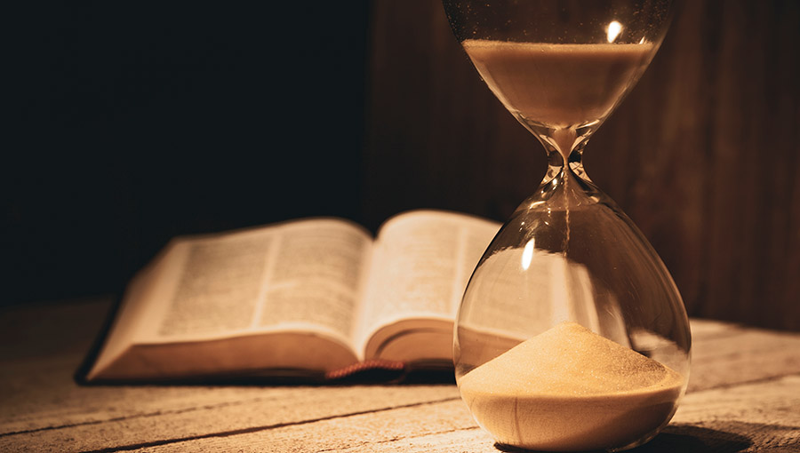 Time is running out according to the Bible. Christian photography. 