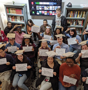 The chaos of the developing pandemic and learning that the spring semester would conclude remotely could not deter students with Christian Union at Harvard (HCFA) from celebrating and honoring their graduating seniors.